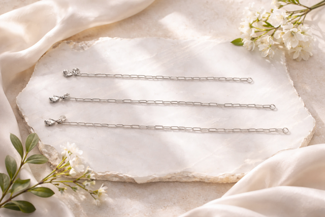 CharmFlip silver chains