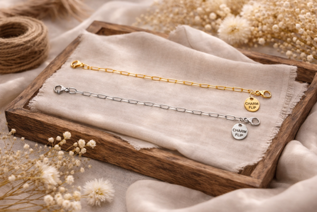 CharmFlip gold and silver chains