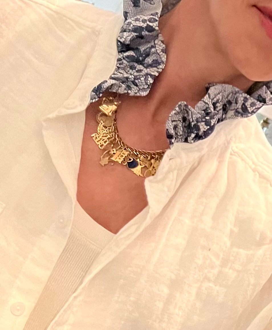 CharmFlip charm necklace worn
